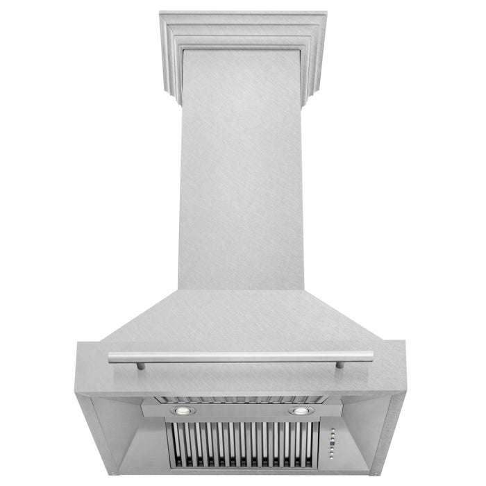 ZLINE 30" Autograph DuraSnow Stainless Steel Wall Range Hood 8654SNX-30