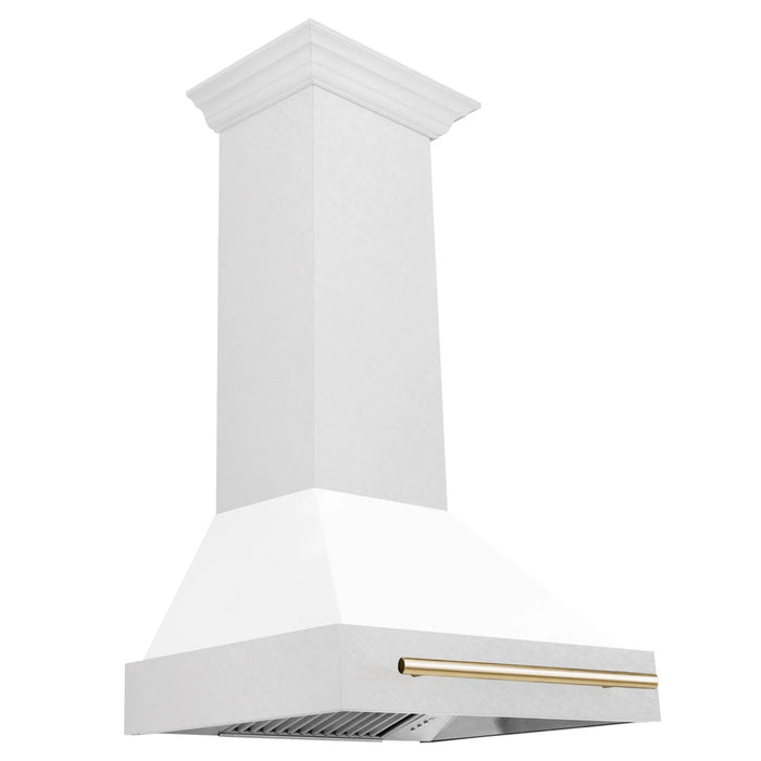 ZLINE 30" Autograph DuraSnow White Range Hood 8654SNZ-WM30-G