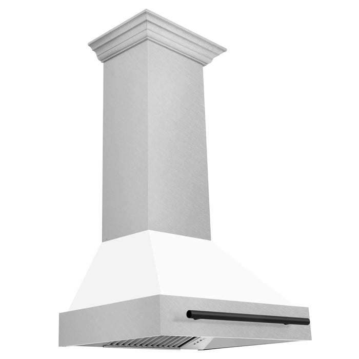 ZLINE 30" Autograph DuraSnow White Range Hood 8654SNZ-WM30-MB