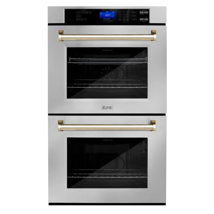 ZLINE 30" Autograph Edition Double Wall Oven with Self Clean and True Convection in Stainless Steel AWDZ-30-G