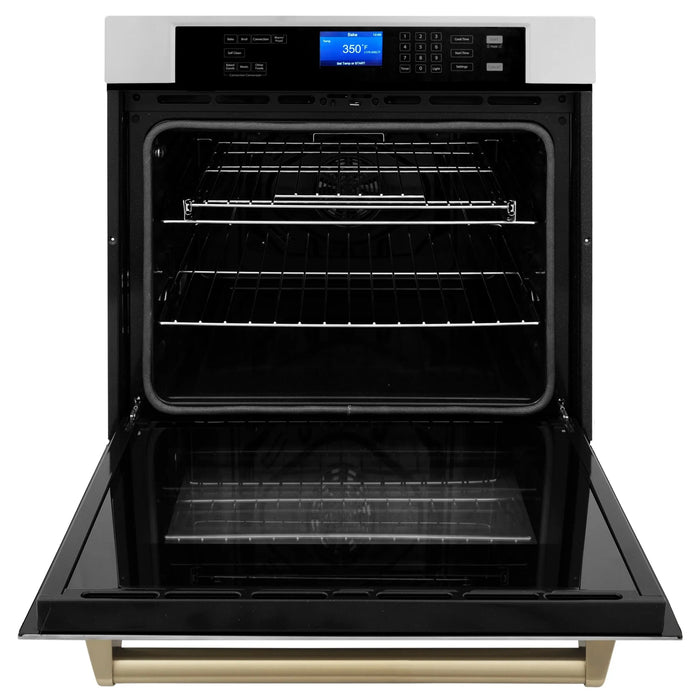 ZLINE 30" Autograph Edition Single Wall Oven with Self Clean and True Convection in Stainless Steel AWSZ-30-CB