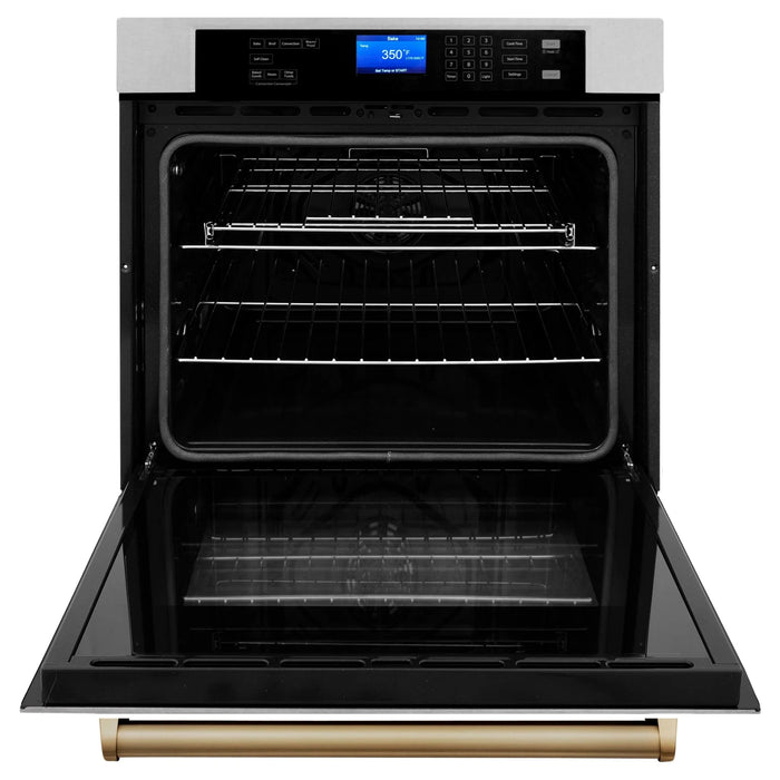 ZLINE 30" Autograph Edition Single Wall Oven with Self Clean and True Convection Stainless Steel AWSSZ-30-CB
