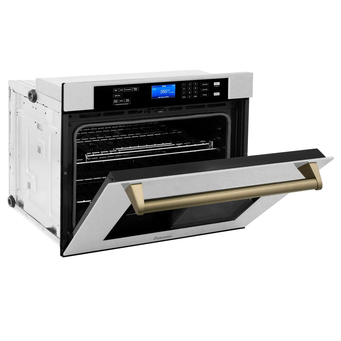 ZLINE 30" Autograph Edition Single Wall Oven with Self Clean and True Convection Stainless Steel AWSSZ-30-CB