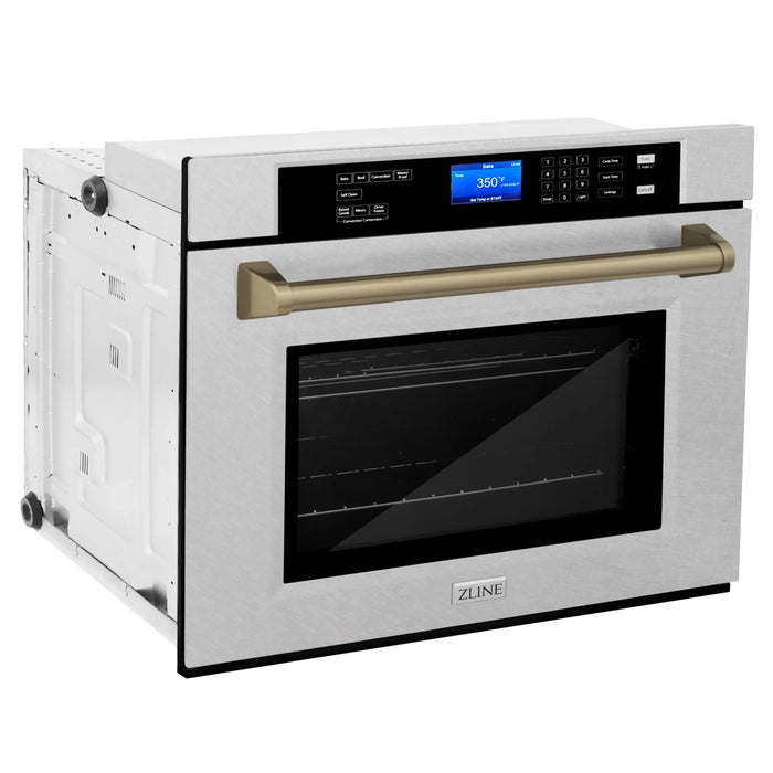 ZLINE 30" Autograph Edition Single Wall Oven with Self Clean and True Convection Stainless Steel AWSSZ-30-CB