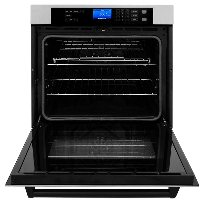 ZLINE 30" Autograph Edition Single Wall Oven with Self Clean and True Convection Stainless Steel AWSSZ-30-MB