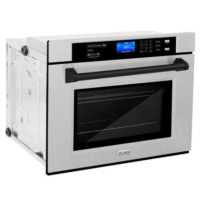 ZLINE 30" Autograph Edition Single Wall Oven with Self Clean and True Convection Stainless Steel AWSSZ-30-MB