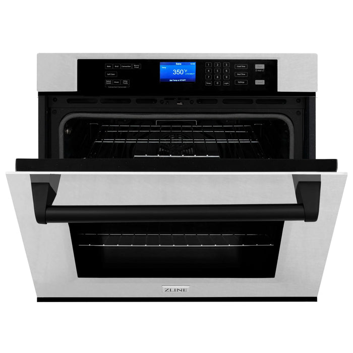 ZLINE 30" Autograph Edition Single Wall Oven with Self Clean and True Convection Stainless Steel AWSSZ-30-MB