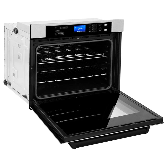 ZLINE 30" Autograph Edition Single Wall Oven with Self Clean and True Convection Stainless Steel AWSSZ-30-MB