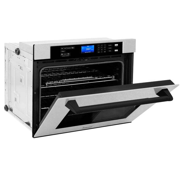ZLINE 30" Autograph Edition Single Wall Oven with Self Clean and True Convection Stainless Steel AWSSZ-30-MB