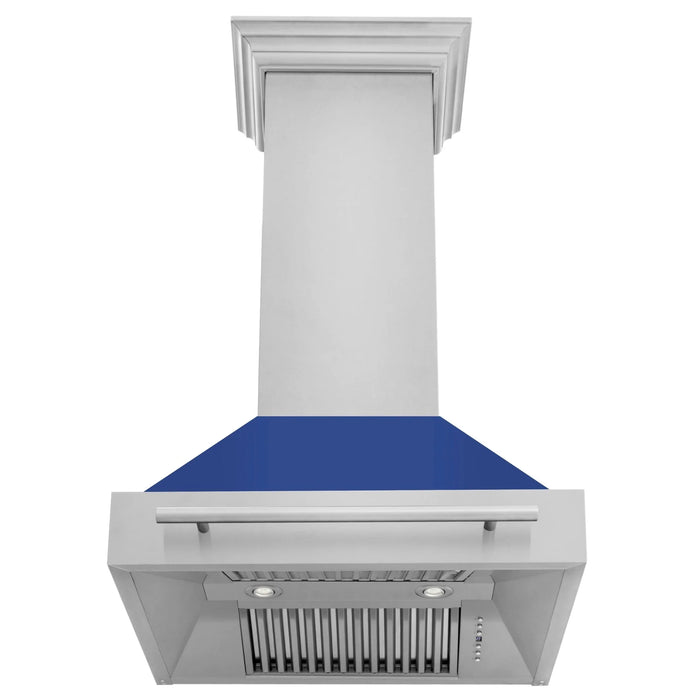 ZLINE 30" Autograph Stainless Wall Range Hood, 8654STX-BM-30