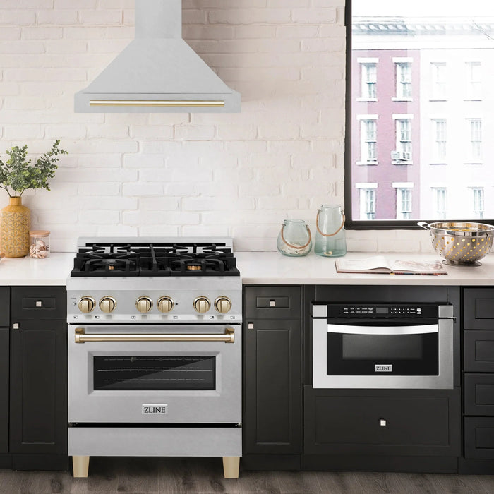 ZLINE 30" Autograph Stainless Wall Range Hood KB4SNZ-30-G