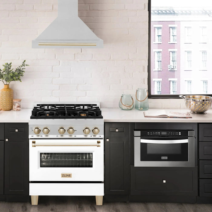 ZLINE 30" Autograph Stainless Wall Range Hood KB4STZ-30-G