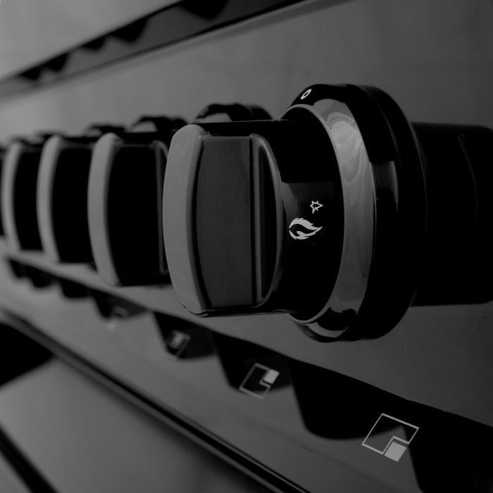 ZLINE 30" Black Stainless, Gas/Electric Oven, Brass Burners, RAB-BR-30