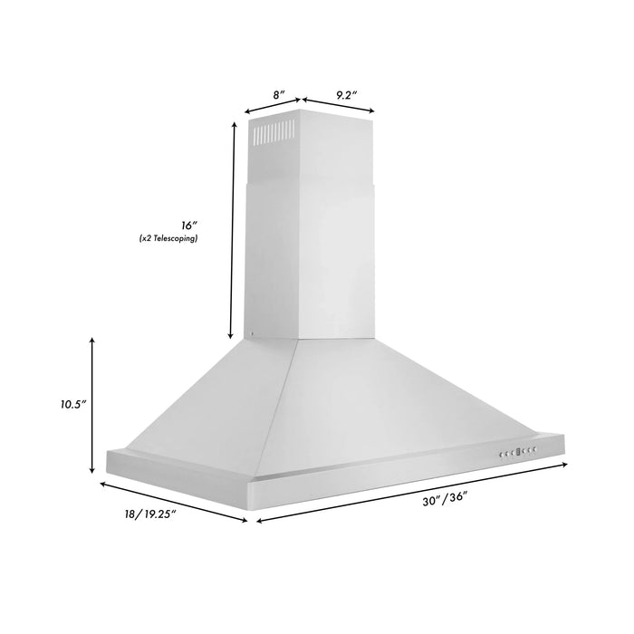 ZLINE 30" Bundle Range RA-RM-30 & Wall Range Hood KB-30, 2KP-RARMRH30