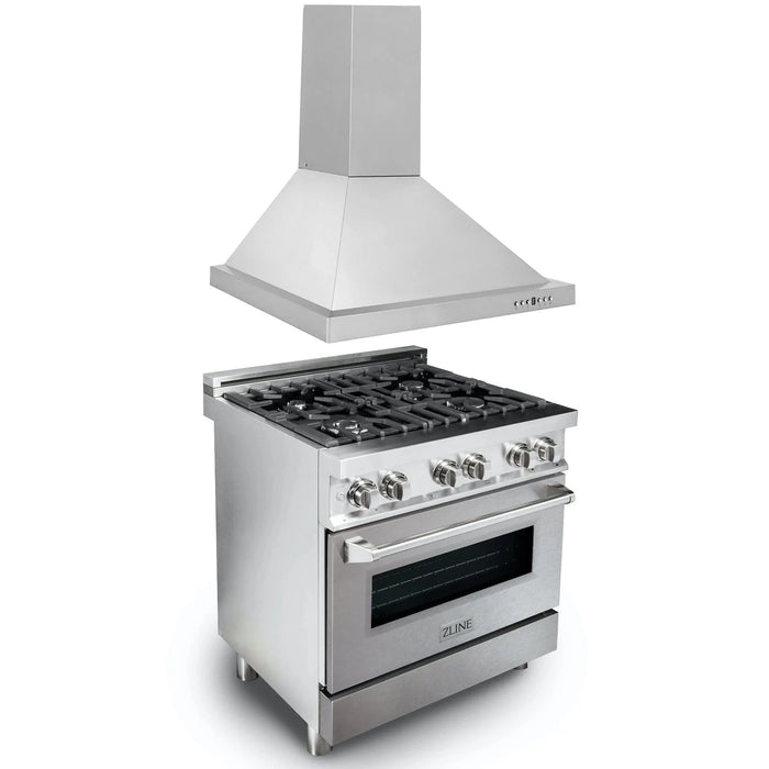 ZLINE 30" Bundle Range RA-SN-30 & Range Hood KB-30, 2KP-RASNRH30