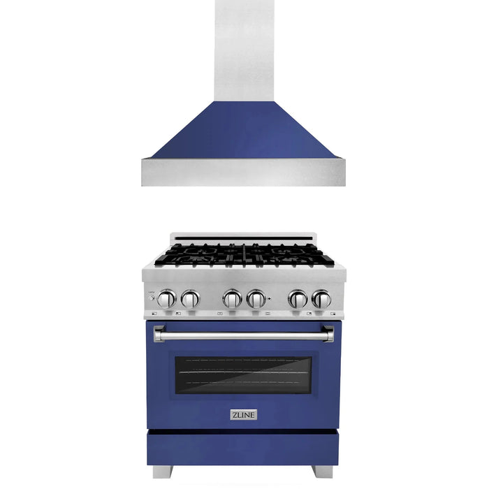 ZLINE 30" Bundle Range RAS-BM-30 & Range Hood 8654BM-30, 2KP-RASBMRH30