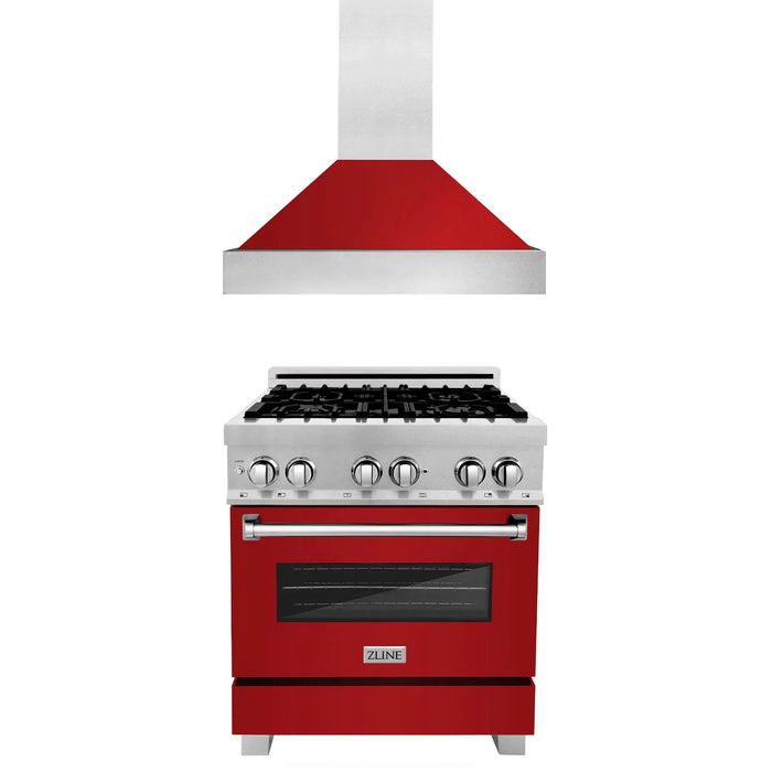 ZLINE 30" Bundle Range RAS-RG-30 & Range Hood 8654RG-30, 2KP-RASRGRH30