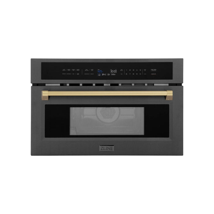 ZLINE 30” Convection Microwave, Black Stainless, Bronze MWOZ-30-BS-CB