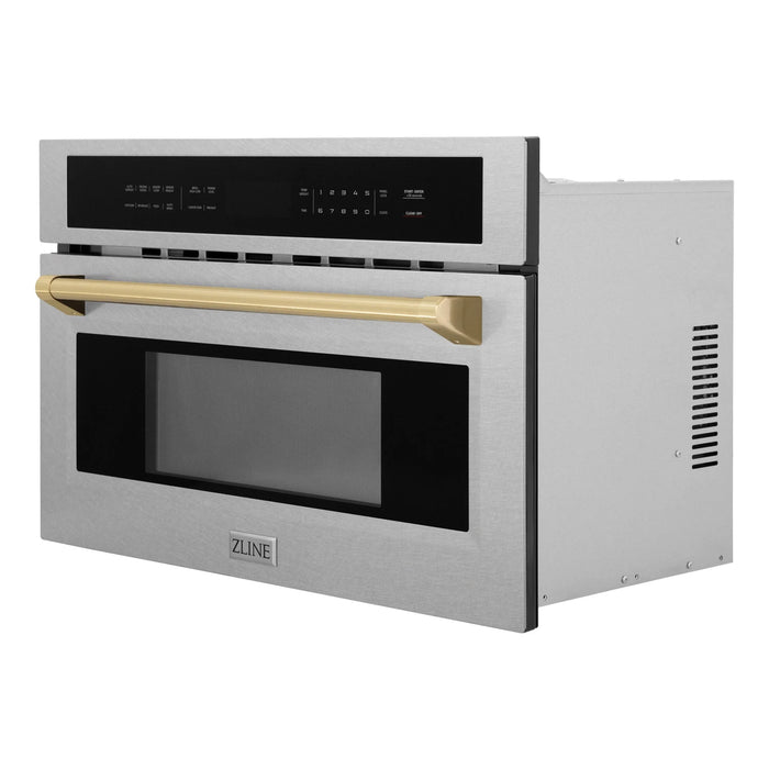 ZLINE 30” Convection Microwave, Stainless Steel, Bronze MWOZ-30-SS-CB