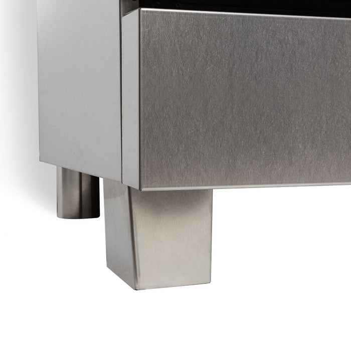 ZLINE 30" Dual Fuel Range, DuraSnow, Stainless, White Matte Door, RAS-WM-30