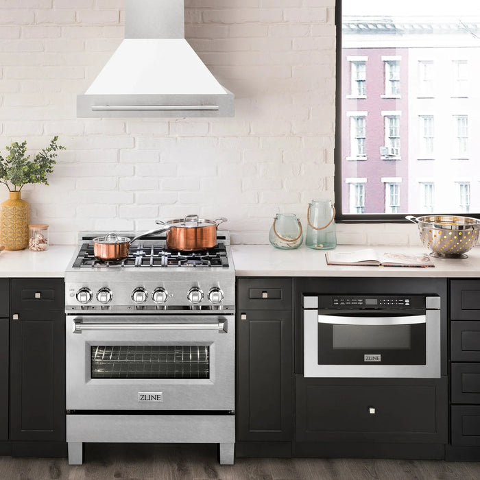 ZLINE 30" DuraSnow® Stainless Steel Range Hood 8654SNX-WM-30