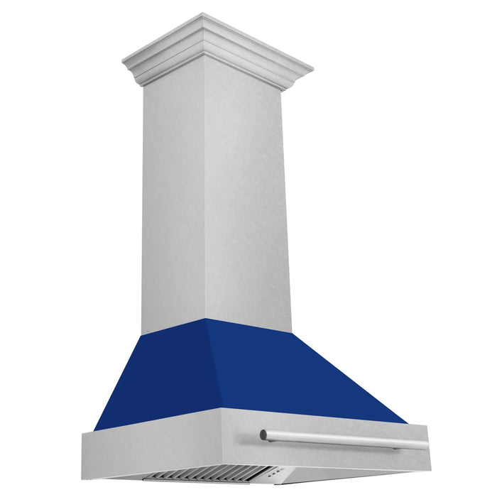 ZLINE 30" DuraSnow® Stainless Steel Range Hood with Color Shell Options 8654SNX-BG-30