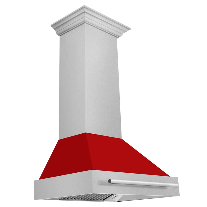 ZLINE 30" DuraSnow® Stainless Steel Range Hood with Color Shell Options 8654SNX-RM-30