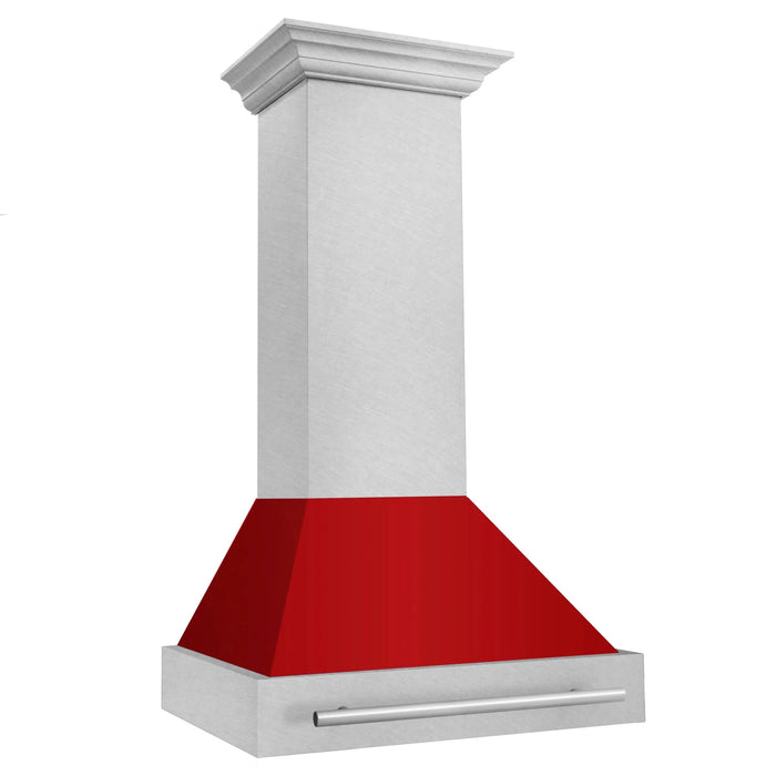 ZLINE 30" DuraSnow® Stainless Steel Range Hood with Color Shell Options 8654SNX-RM-30