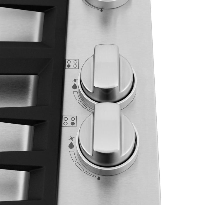 ZLINE 30" Gas Cooktop with 4 Gas Brass Burners RC-BR-30