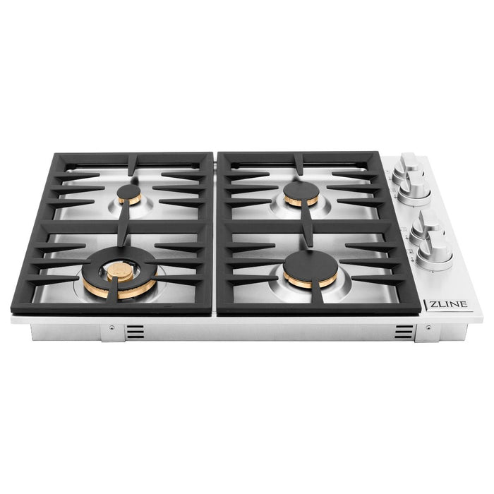 ZLINE 30" Gas Cooktop with 4 Gas Brass Burners RC-BR-30