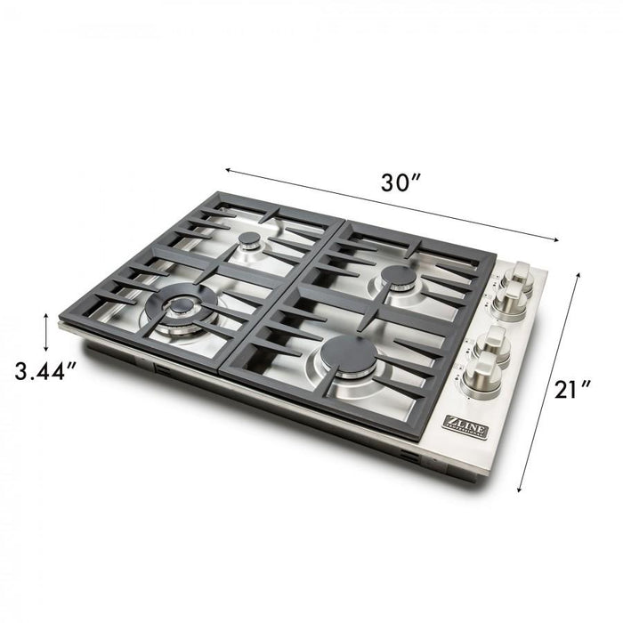 ZLINE 30" Gas Cooktop with 4 Gas Burners RC30