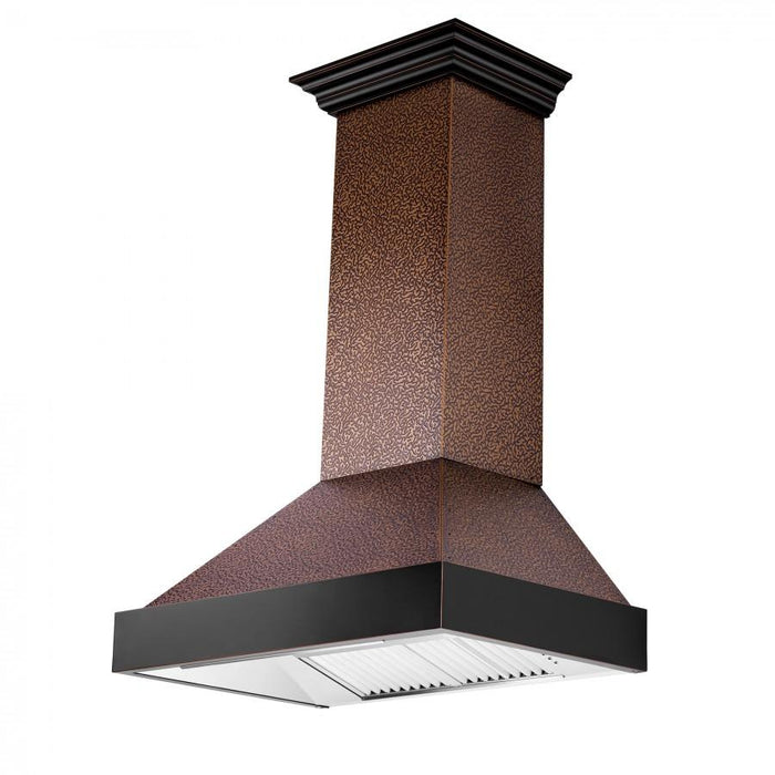 ZLINE 30" Hand-Hammered Copper Finish Wall Range Hood, 655-HBXXX-30