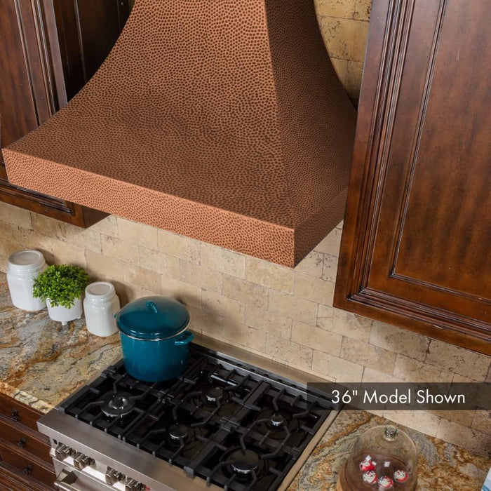 ZLINE 30" Hand-Hammered Copper Finish Wall Range Hood, 8632H-30