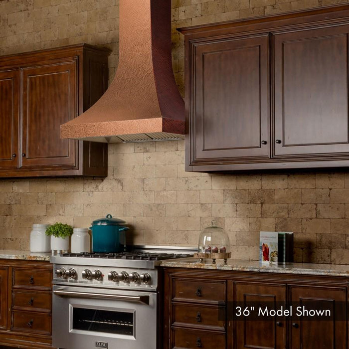 ZLINE 30" Hand-Hammered Copper Finish Wall Range Hood, 8632H-30