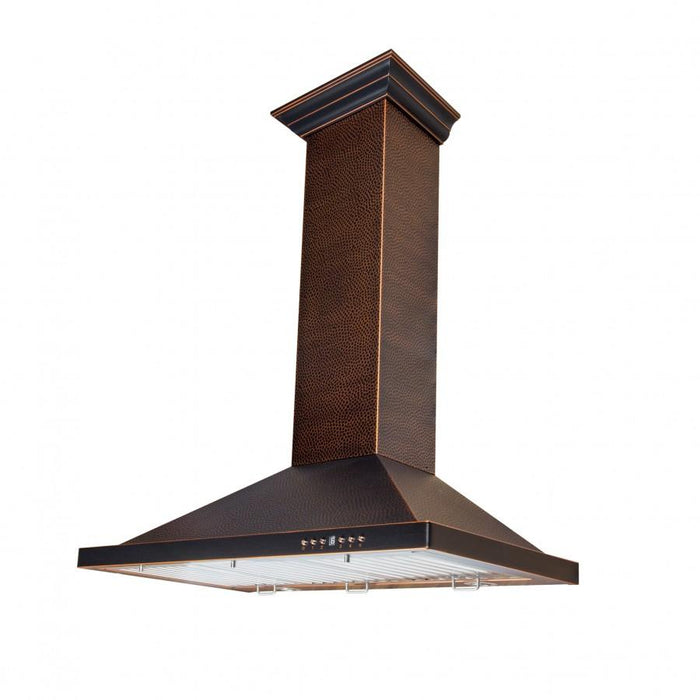 ZLINE 30" Hand-Hammered Copper Finish Wall Range Hood, 8KBH-30