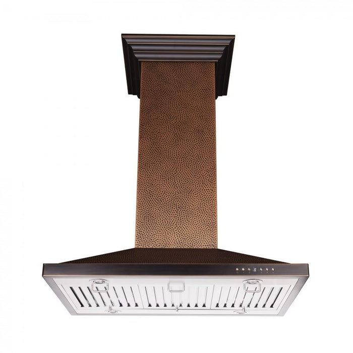 ZLINE 30" Hand Hammered Copper Island Range Hood, 8GL2Hi-30