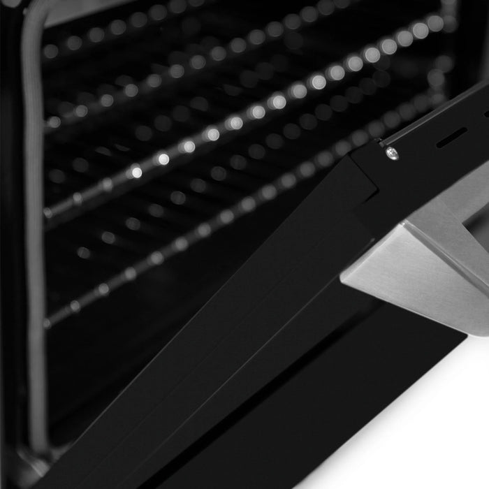 ZLINE 30" Induction Range in DuraSnow with a 4 Element Stove and Electric Oven RAINDS-BLM-30