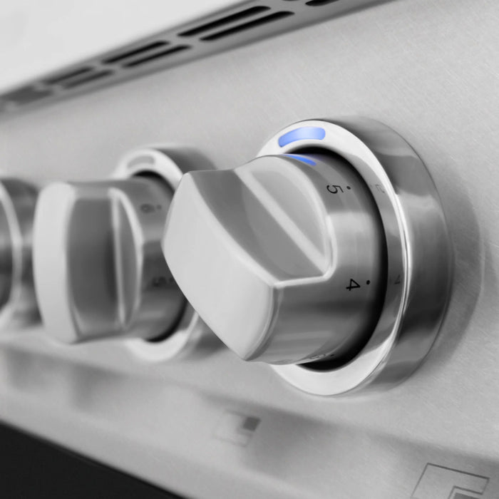 ZLINE 30" Induction Range in DuraSnow with a 4 Element Stove and Electric Oven RAINDS-BLM-30