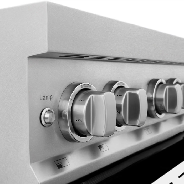 ZLINE 30" Induction Range in DuraSnow with a 4 Element Stove and Electric Oven RAINDS-WM-30