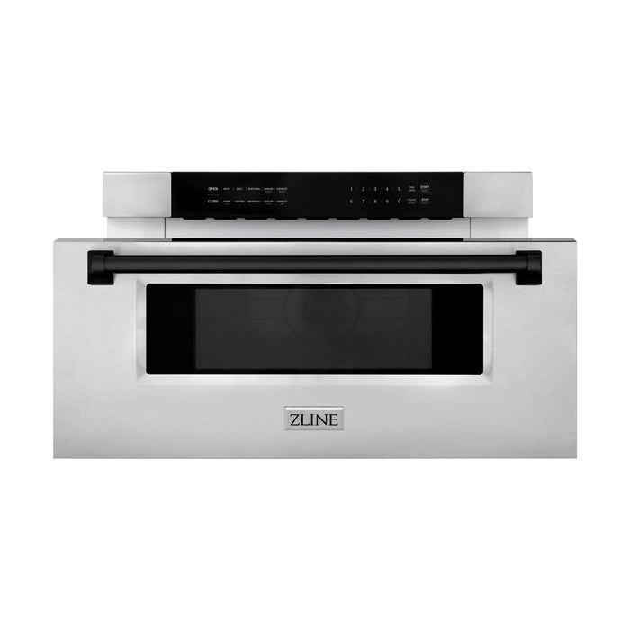ZLINE 30" Microwave Drawer, Stainless Steel, Black MWDZ-30-MB
