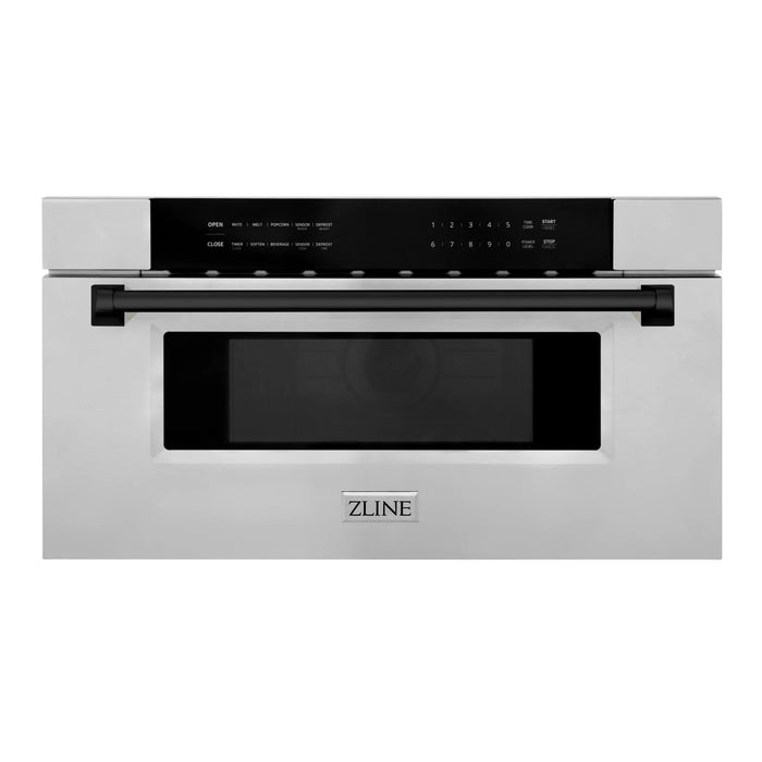 ZLINE 30" Microwave Drawer, Stainless Steel, Black MWDZ-30-MB