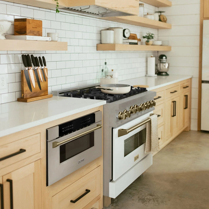 ZLINE 30" Microwave Drawer, Stainless Steel, Bronze MWDZ-30-CB