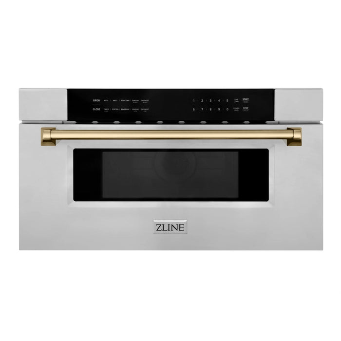 ZLINE 30" Microwave Drawer, Stainless Steel, Bronze MWDZ-30-CB