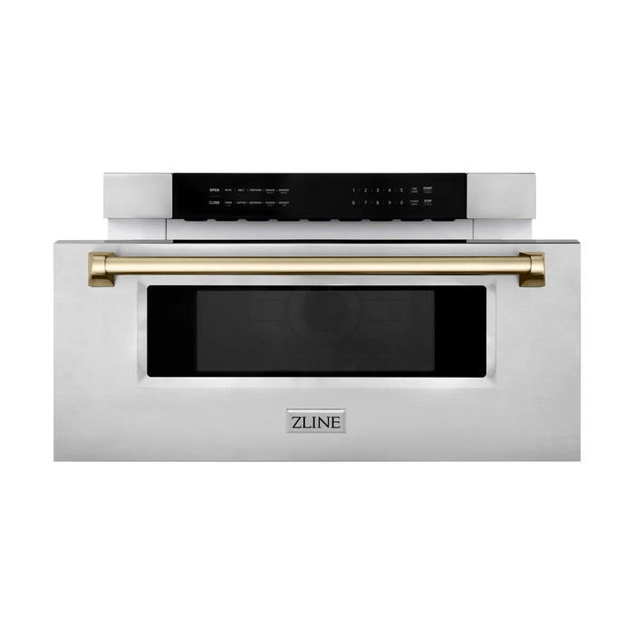 ZLINE 30" Microwave Drawer, Stainless Steel, Gold MWDZ-30-G