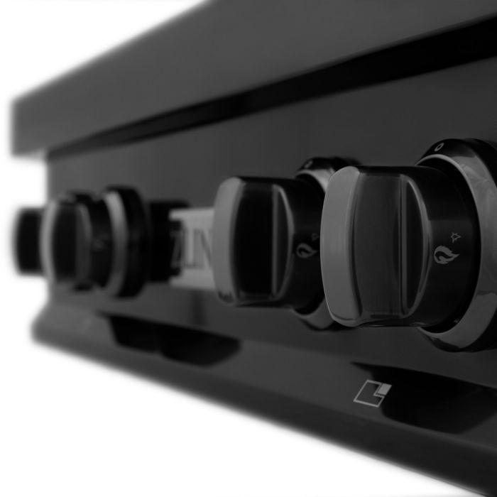 ZLINE 30" Porcelain Rangetop in Black Stainless, 4 Gas Burners, RTB-30