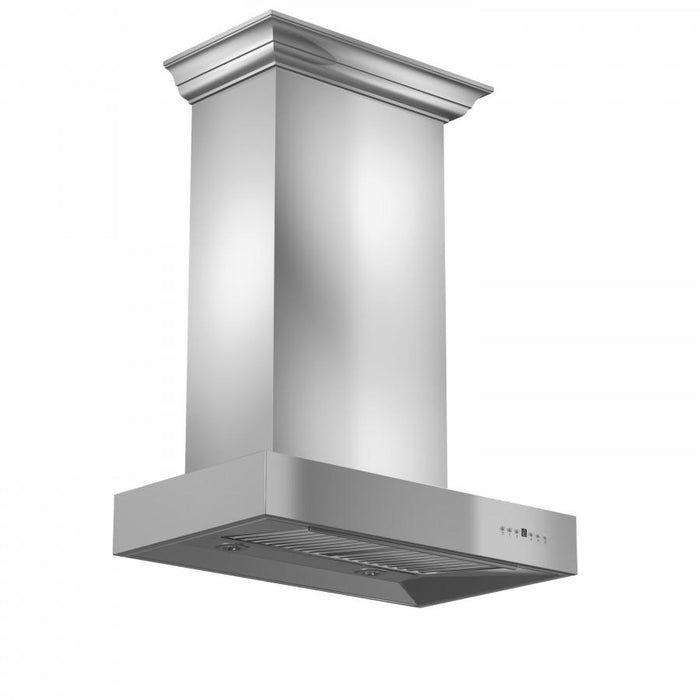 ZLINE 30" Professional Wall Range Hood, Stainless Steel, KECOMCRN-30