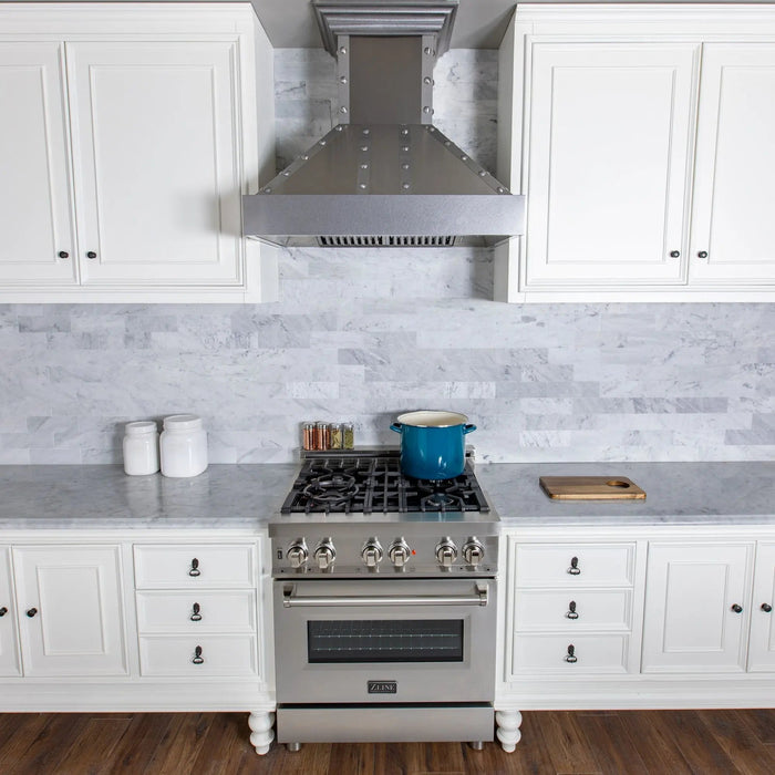 ZLINE 30" Stainless 4.0 cu.ft. 4 Gas Burner/Electric Oven Range RA30