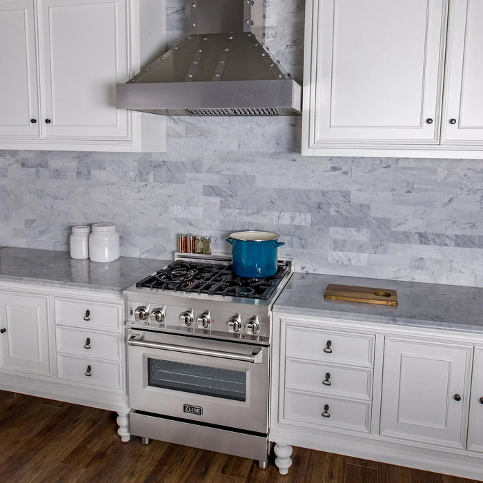 ZLINE 30" Stainless 4.0 cu.ft. 4 Gas Burner/Electric Oven Range RA30