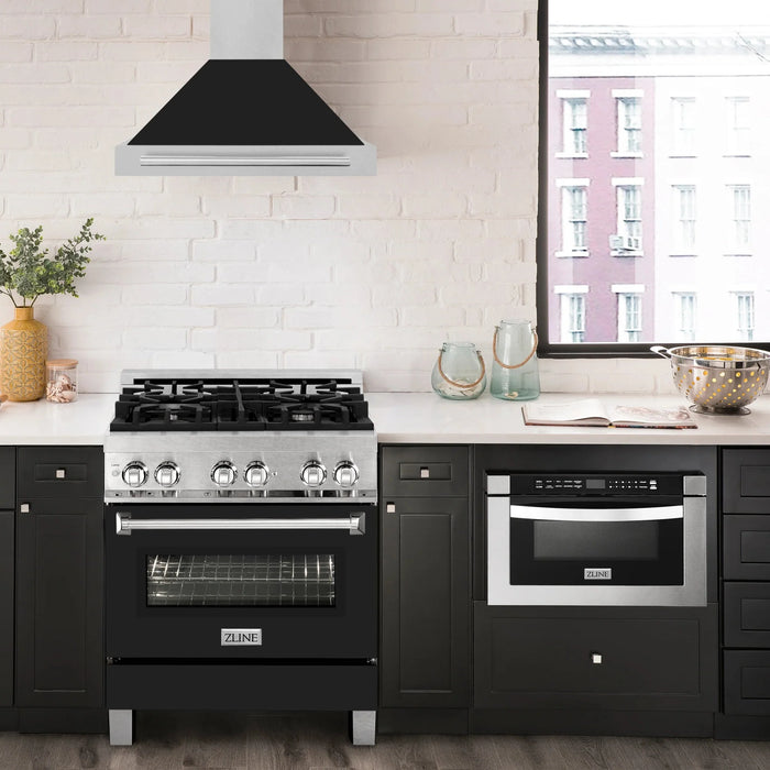 ZLINE 30" Stainless Range Hood Shell, Stainless Handle KB4SNX-BLM-30