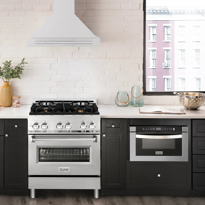 ZLINE 30" Stainless Steel Range Hood with Stainless Steel Handle KB4STX-30